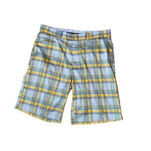Callaway Plaid Preppy Casual Gorp Golf Shorts with two front slant pockets sz 36